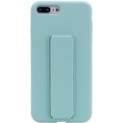 Чехол Silicone Case Hand Holder для Apple iPhone 7 plus / 8 plus (5.5") (Бирюзовый / Ice Blue)