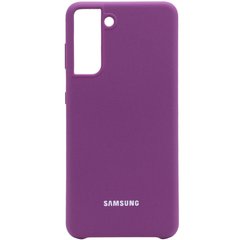 Чехол Silicone Cover (AA) для Samsung Galaxy S21 (Фиолетовый / Grape)