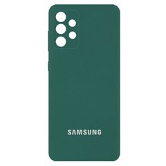 Чехол Silicone Cover Full Camera (AA) для Samsung Galaxy A73 5G Зеленый / Pine green