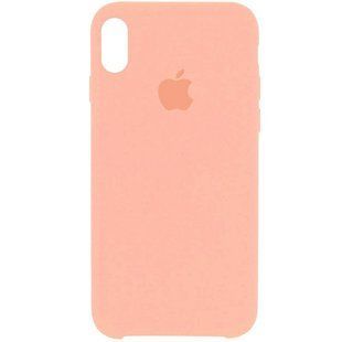 Чехол silicone case for iPhone X/XS Light Flamingo / Розовый