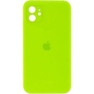 Чехол для iPhone 11 Silicone Full camera зеленый / закрытый низ + защита камеры