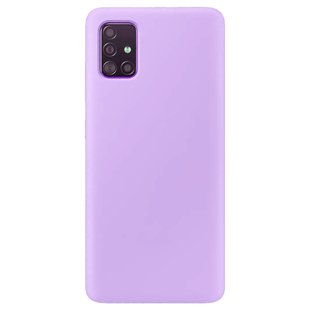 Чохол для Samsung A52 4G / A52 5G Silicone Full з закритим низом і мікрофіброю Бузковий / Dasheen