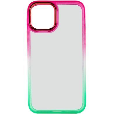 Чехол TPU+PC Fresh sip series для Apple iPhone 14 Pro Max (6.7") Салатовый / Розовый