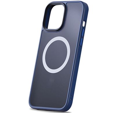 TPU+PC чохол Metal Buttons with MagSafe для Apple iPhone 14 (6.1") Синій