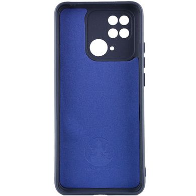 Чехол для Xiaomi Poco C40 Silicone Full camera закрытый низ + защита камеры Синий / Midnight Blue