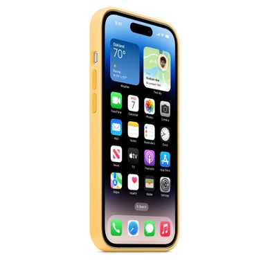 Чохол Silicone case Original 1:1 (AAA) with Magsafe для Apple iPhone 14 Pro Max (6.7") (Жовтий / Sunglow)