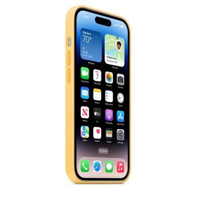 Чохол Silicone case Original 1:1 (AAA) with Magsafe для Apple iPhone 14 Pro Max (6.7") (Жовтий / Sunglow)
