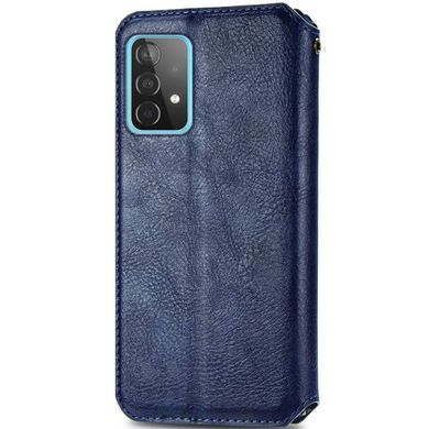 Кожаный чехол книжка GETMAN Cubic (PU) для Samsung Galaxy A52 4G / A52 5G / A52s Синий