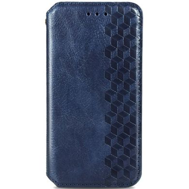 Кожаный чехол книжка GETMAN Cubic (PU) для Samsung Galaxy S20 FE (Синий)
