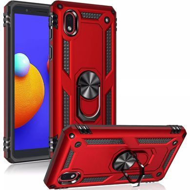 Ударопрочный чехол Serge Ring for Magnet для Samsung Galaxy M01 Core / A01 Core (Красный) Противоударный, бронированный
