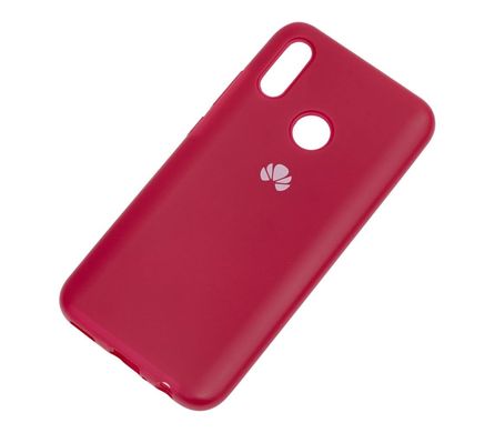 Чехол для Huawei P Smart 2019 Silicone Full розово-красный