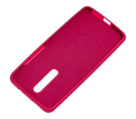 Чехол для Xiaomi Mi 9T / Redmi K20 Silicone Full розово-красный с закрытым низом и микрофиброй