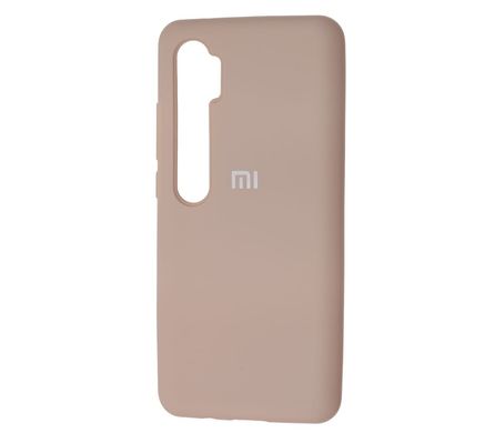 Чохол для Xiaomi Mi Note 10 Silicone Full Рожевий пісок /Пудровий з закритим низом і мікрофіброю