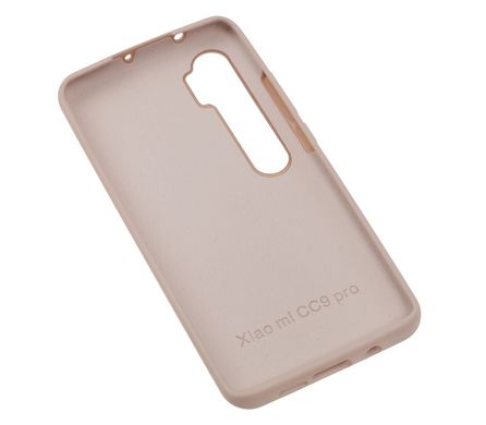 Чохол для Xiaomi Mi Note 10 Silicone Full Рожевий пісок /Пудровий з закритим низом і мікрофіброю