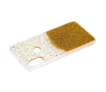 Чехол для Xiaomi Redmi Note 5 Fashion блестки + popsocket "золотистый"