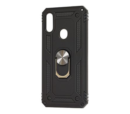 Ударопрочный чехол Serge Ring for Magnet для Xiaomi Redmi Note 7 Черный / Противоударный, бронированный