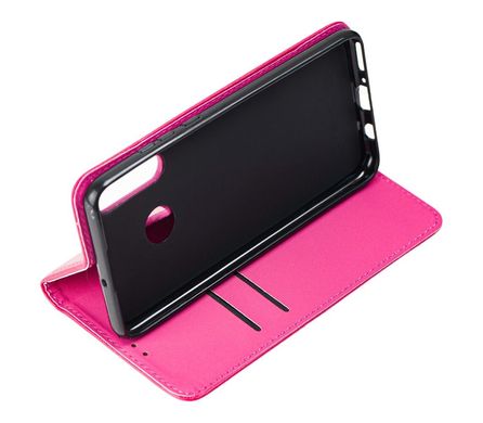 Чохол книжка для Huawei P30 Lite Black magnet рожевий