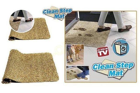 Супервпитывающий придверный коврик Clean Step Mat / Коврик грязезащитный