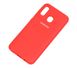 Чехол для Samsung Galaxy A20 / A30 Silicone Full красный c закрытым низом и микрофиброю