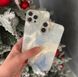 Мраморный Чехол для iPhone 12/12 Pro Marble Shine White