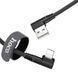 Кабель Hoco Lightning Puissant Silicone U83 |1.2m, 2.4A| Black, Black