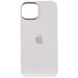 Чохол для iPhone 13 Pro Max Silicone Case Full (Metal Frame and Buttons) з металевою рамкою та кнопками White