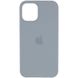 Чехол Silicone Case (AA) для Apple iPhone 12 Pro Max (6.7") ( Серый/Mist blue)