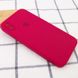 Чехол для iPhone X/Xs Silicone Full camera закрытый низ + защита камеры (Красный / Rose Red) квадратные борты