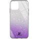 TPU + Glass чохол Swarovski для Apple iPhone 12 Pro / 12 (6.1 ") (Філетовий)