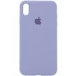 Чехол для Apple iPhone XR (6.1"") Silicone Case Full с микрофиброй и закрытым низом Серый / Lavender Gray