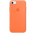 Чехол silicone case for iPhone 7/8 с микрофиброй и закрытым низом Оранжевый / Vitamin C