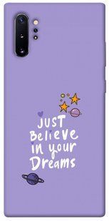 Чехол для Samsung Galaxy Note 10 Plus PandaPrint Just believe in your Dreams надписи