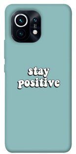 Чехол для Xiaomi Mi 11 PandaPrint Stay positive надписи