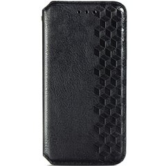 Кожаный чехол книжка GETMAN Cubic (PU) для Samsung Galaxy A03s Черный