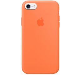 Чохол silicone case for iPhone 7/8 з мікрофіброю і закритим низом Помаранчевий / Vitamin C