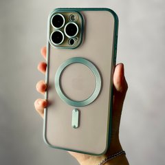 Чохол для iPhone 14 Pro Max Matt Shining Case with Magsafe + скло на камеру Mint