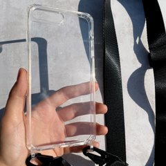 Чехол для iPhone 7 Plus/8 Plus прозрачный с ремешком Black