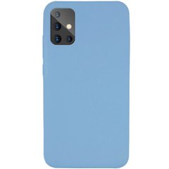 Чехол для Samsung Galaxy A51 (A515) Silicone Full Голубой / Lilac Blue с закрытым низом и микрофиброй