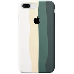 Чехол Rainbow Case для iPhone 7 plus/ 8 plus White/Pine Green