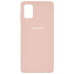 Чехол для Samsung Galaxy M51 Silicone Full Розовый / Pudra с закрытым низом и микрофиброй