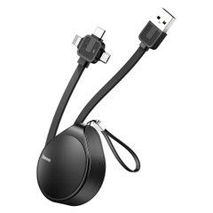 Кабель BASEUS combo Micro USB/Lightning/Type-C Waterdrop three-in-one scaling |1.5A, 1.5m| Black, Black