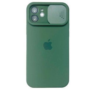 Чохол для iPhone 11 Silicone with Logo hide camera + шторка на камеру Dark Green
