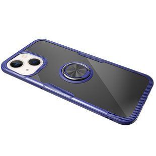 TPU+PC чохол Deen CrystalRing для Apple iPhone 13 (6.1"") Безбарвний / Синій