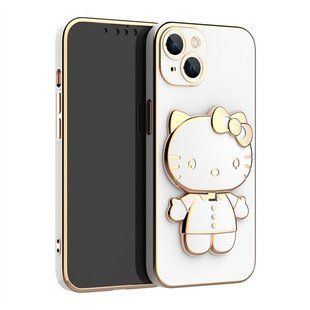 Чохол для iPhone 14 Plus Hello Kitty + дзеркало White
