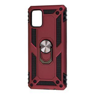 Ударопрочный чехол Serge Ring for Magnet для Samsung Galaxy A31 (A315) Бордовый / Противоударный, бронированный
