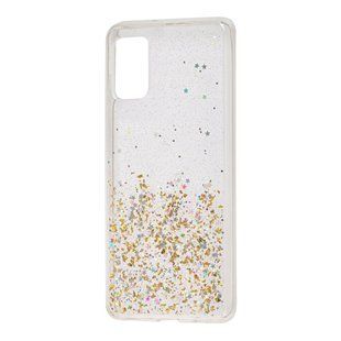 Чохол для Samsung Galaxy A41 (A415) Wave confetti прозоро-золотистий