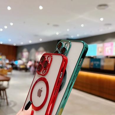 Чохол для iPhone 12 Pro Max Shining Case with Magsafe + скло на камеру Mint