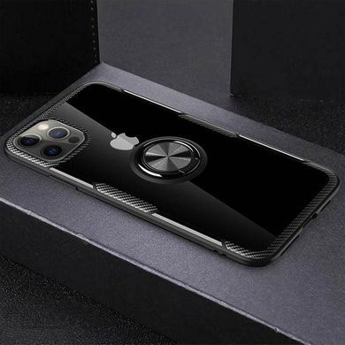 TPU + PC чохол Deen CrystalRing for Magnet (opp) для Apple iPhone 12 Pro / 12 (6.1 "") Безбарвний / Чорний