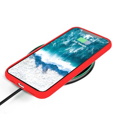 Чехол для Apple iPhone 7 plus / 8 plus Silicone Case Full с микрофиброй и закрытым низом (5.5"") Красный / Red