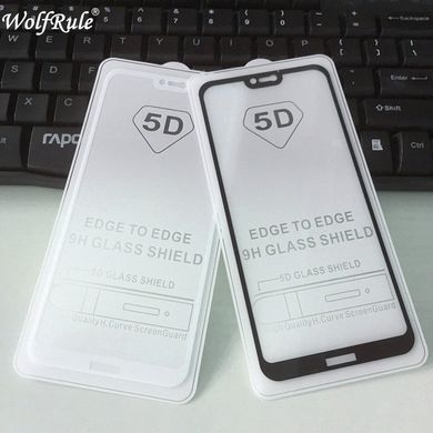 5D стекло для Huawei P20 Lite Black Черное - Полный клей / Full glue